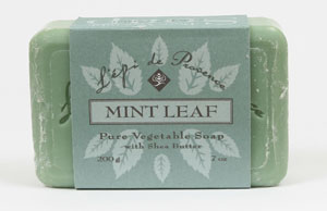Bar - Shea Mint Leaf Bar Soap - Made by Lepi De Provence