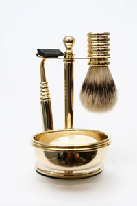 Men's Brass Shaving Stand
