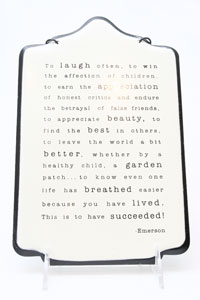 Emerson Inspirational Tin Sign