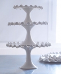 A Ruffled Ceramic Cake stand - L - Made by Potluck
