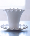 Ceramic White Flirt Vase